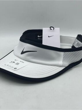 Nike White and Black Ace Visor